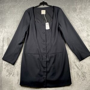 Abercrombie & Fitch | Dresses | Abercrombie Fitch Denim Long Sleeve Dress  Dark Wash | Poshmark